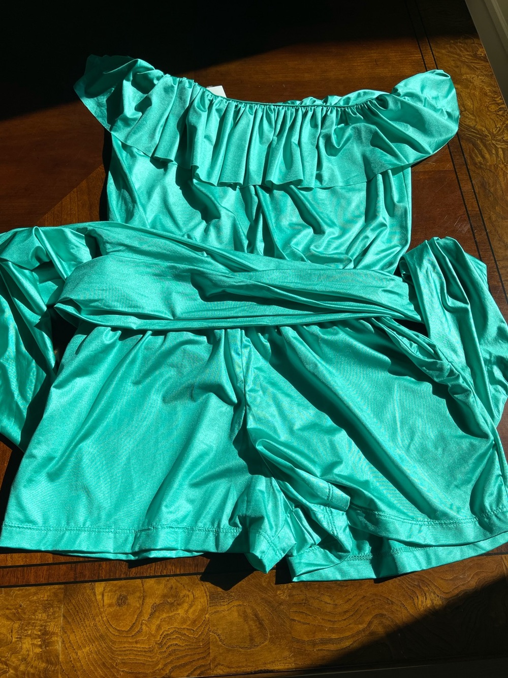 NWT beach bunny aqua color coverup size M romper - Picture 3 of 9